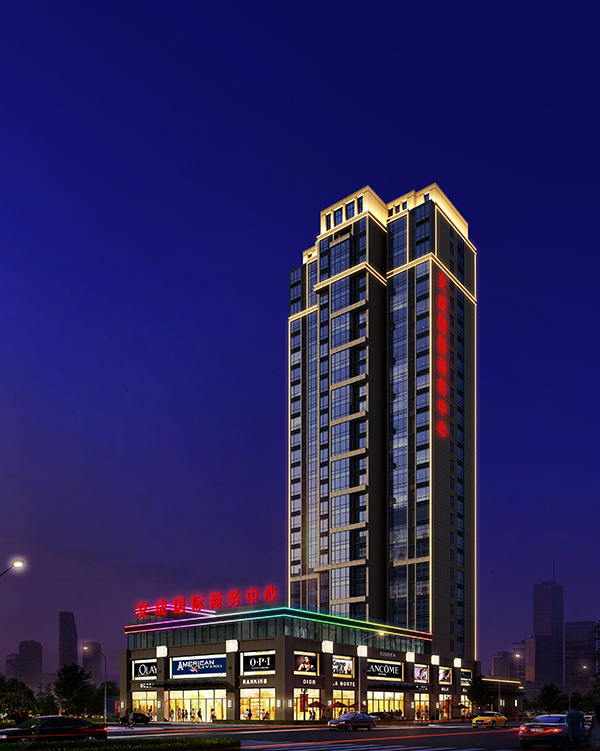 文成國際商務樓體亮化